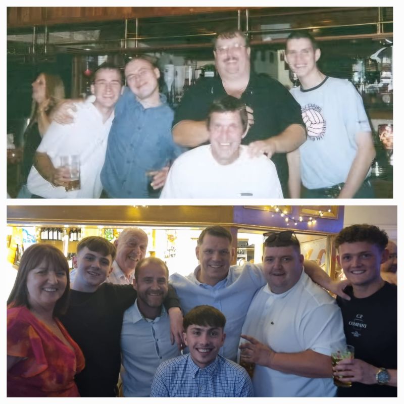 The Kershaw family — then and now